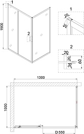 Niagara Душевой уголок Nova NG-62-13А-А100 – фотография-3